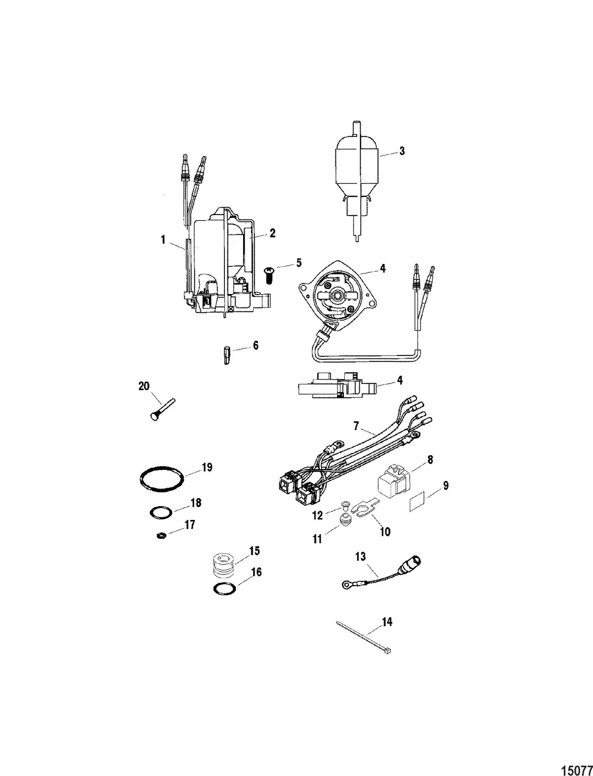 ACCESSORIES TRIM / TILT / LIFT SYSTEMS AND COMPONENTS Retrofit Kit, Power Trim Motor(828708A1)