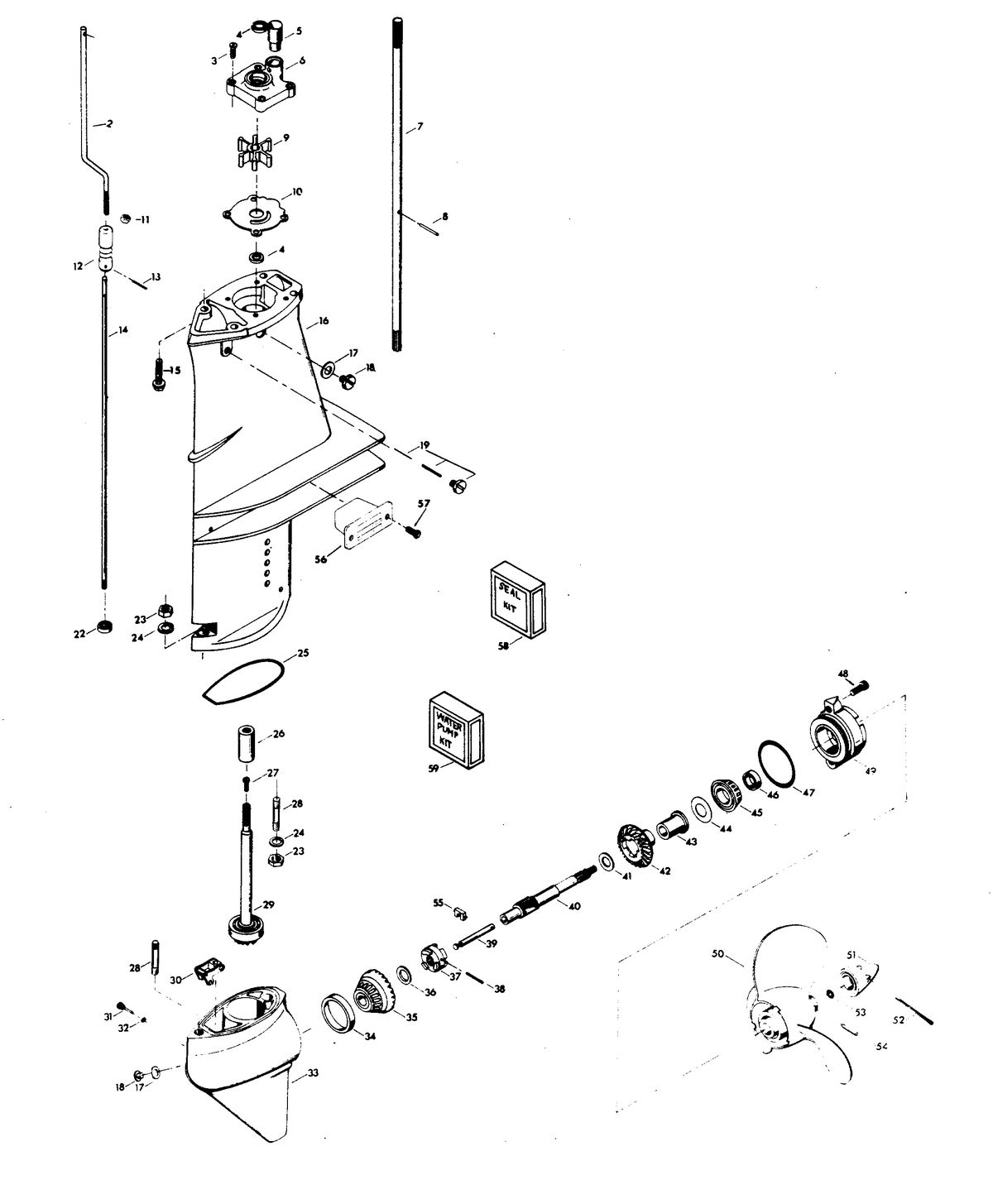 CHRYSLER 6 H.P. SAILOR GEAR HOUSING