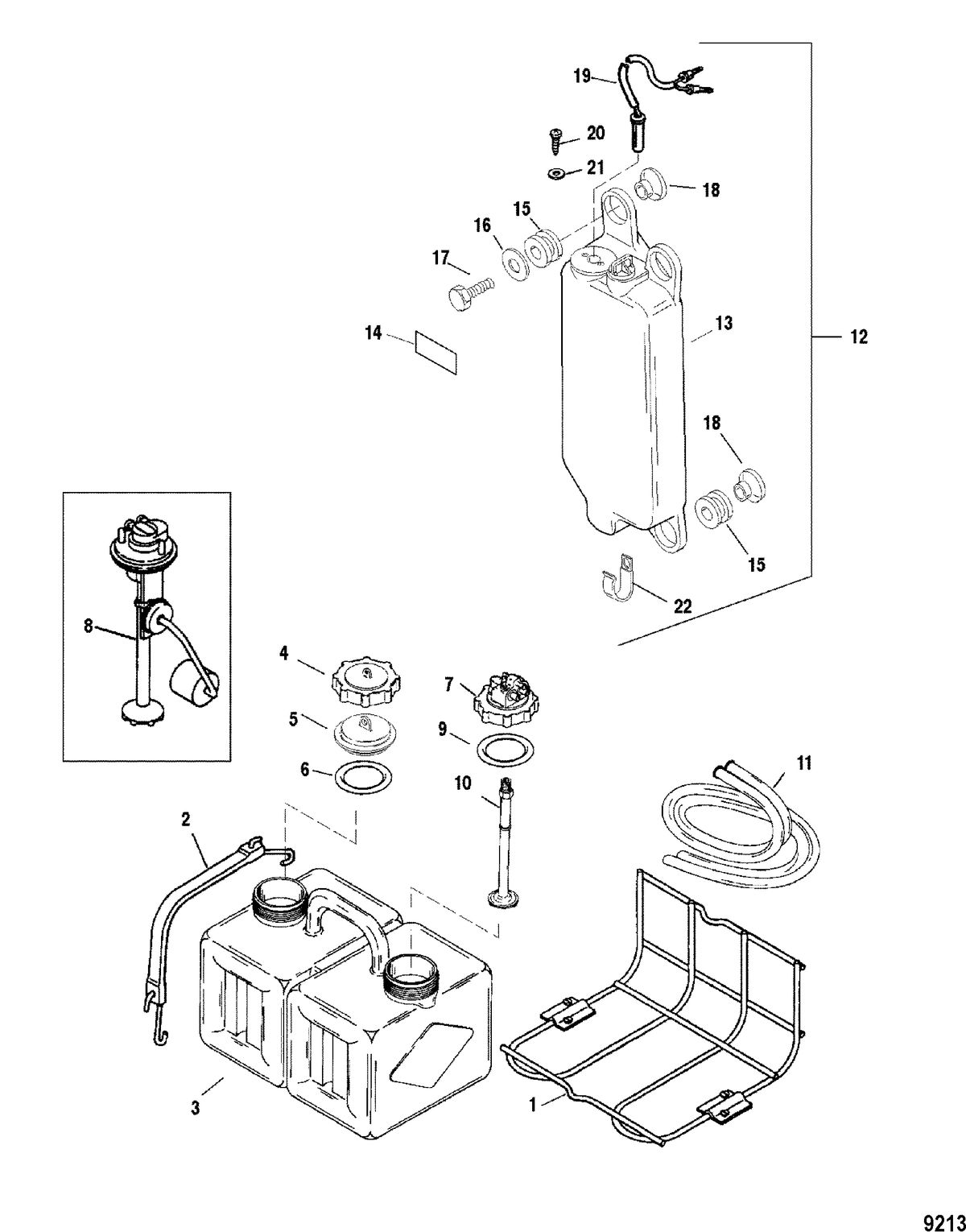 MERCURY/MARINER 115/135/150 DFI (2.5L) Oil Injection Components