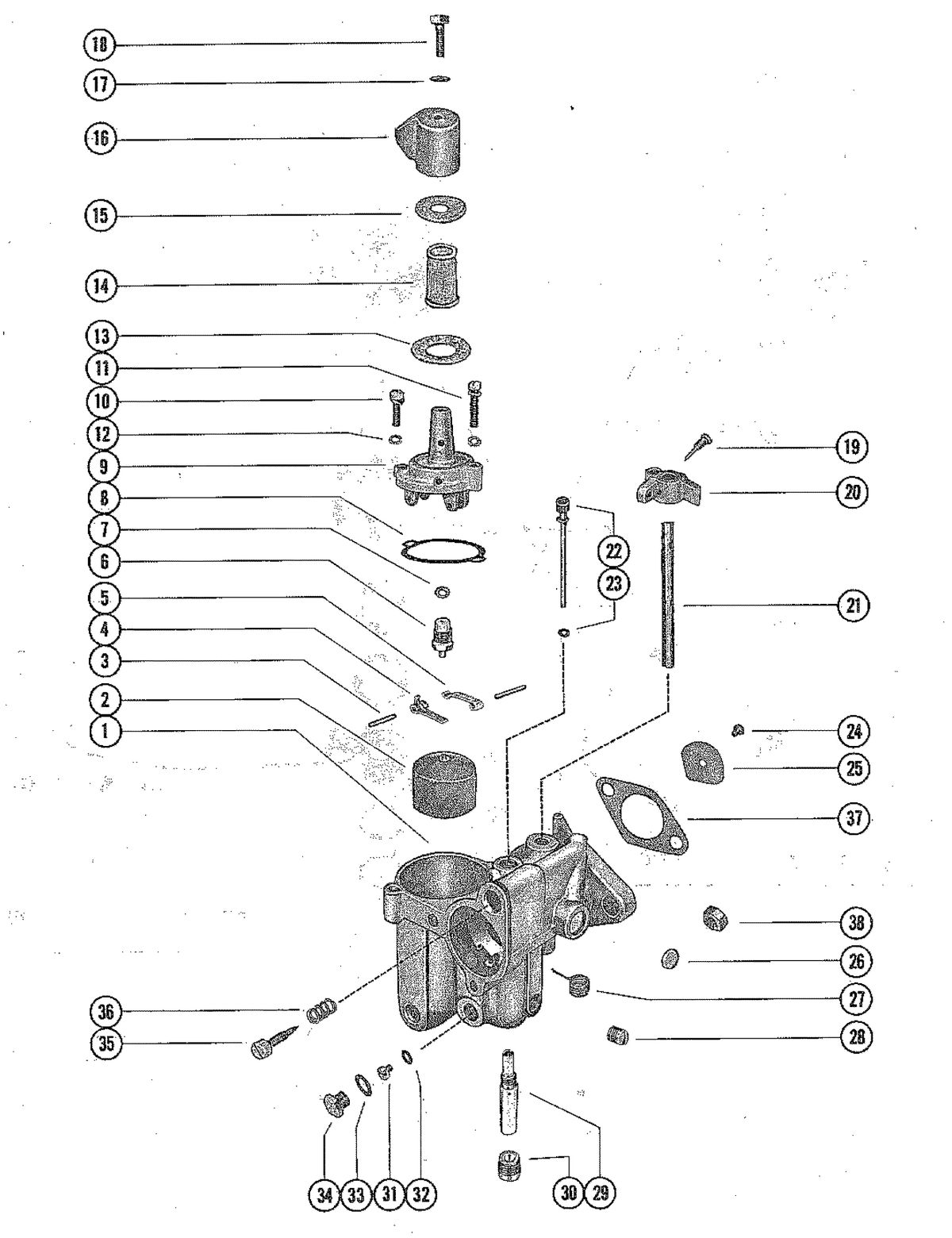 MERCURY MERC 110 CARBURETOR ASSEMBLY