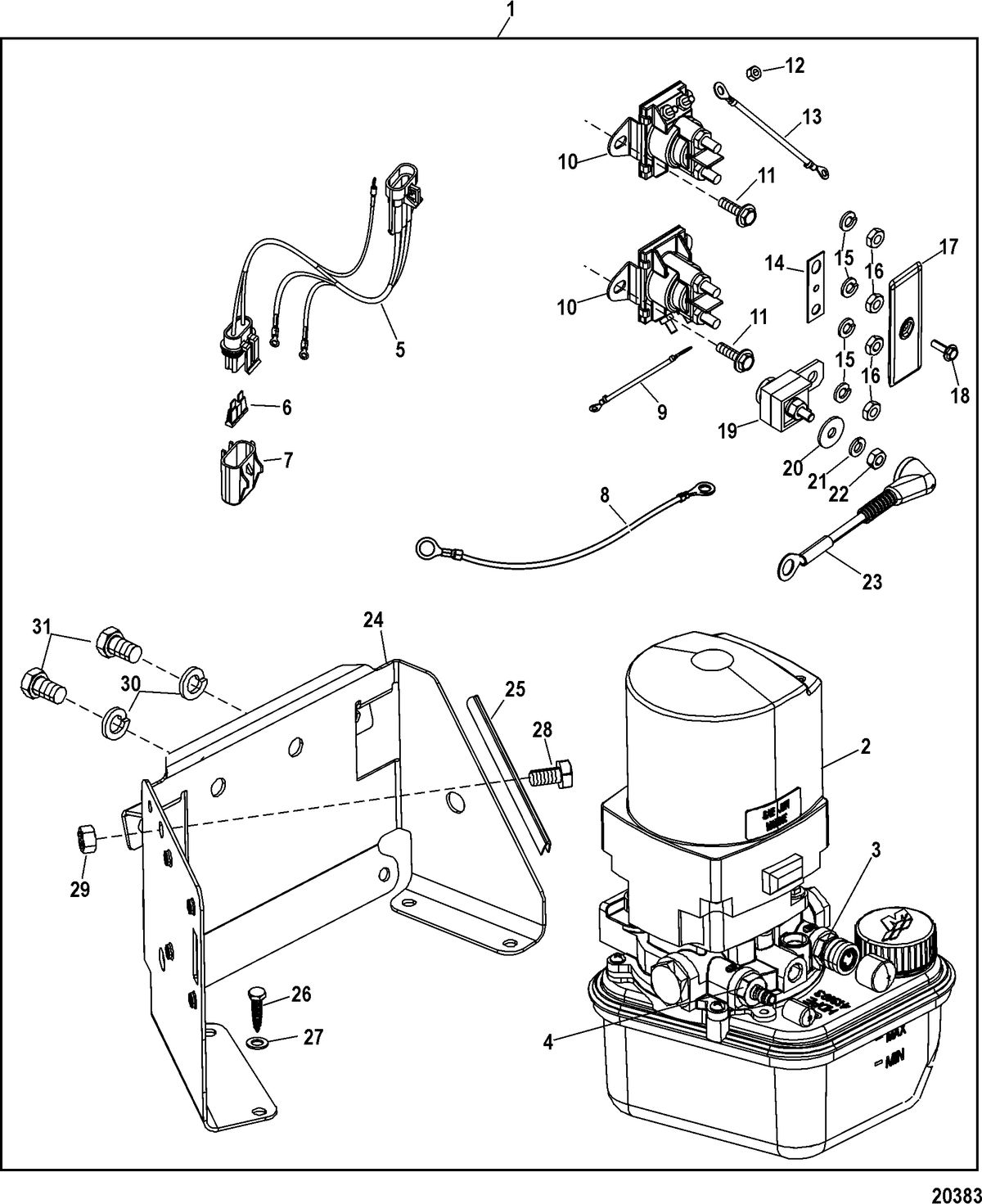 RACE STERNDRIVE 520 HP Trim Pump Assembly