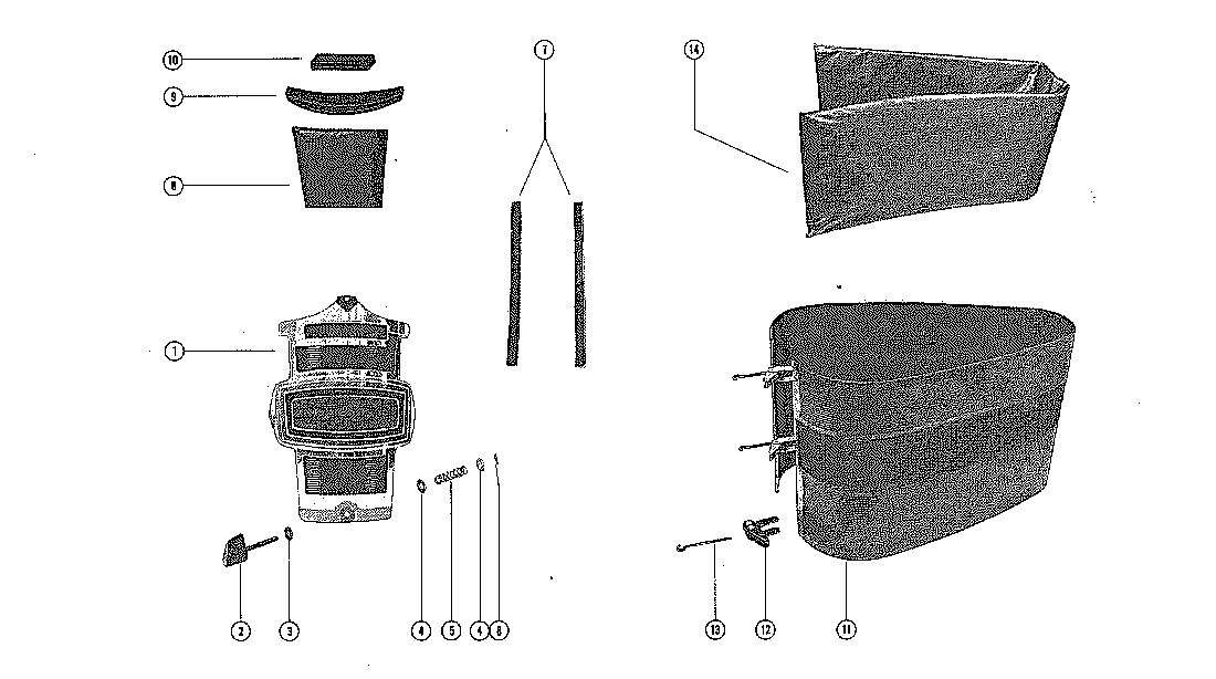 MERCURY MERC 140 COWLING AND FRONT COVER