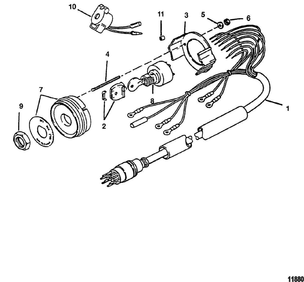 MERCURY 250XB (3.0L EFI) KEY SWITCH ASSEMBLY