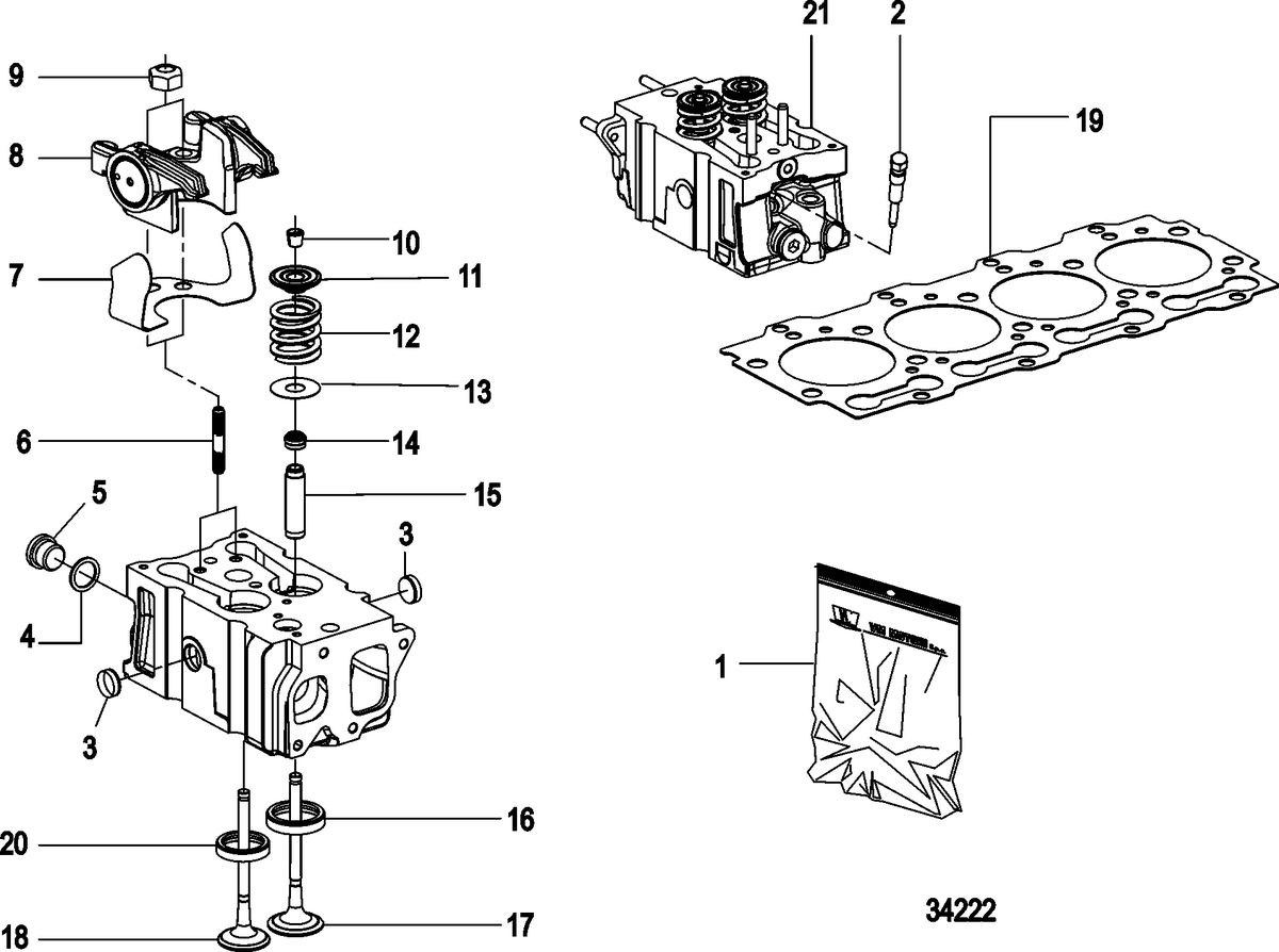MERCRUISER CUMMINS/MERCRUISER DIESEL QSD-2.8L Cylinder Head
