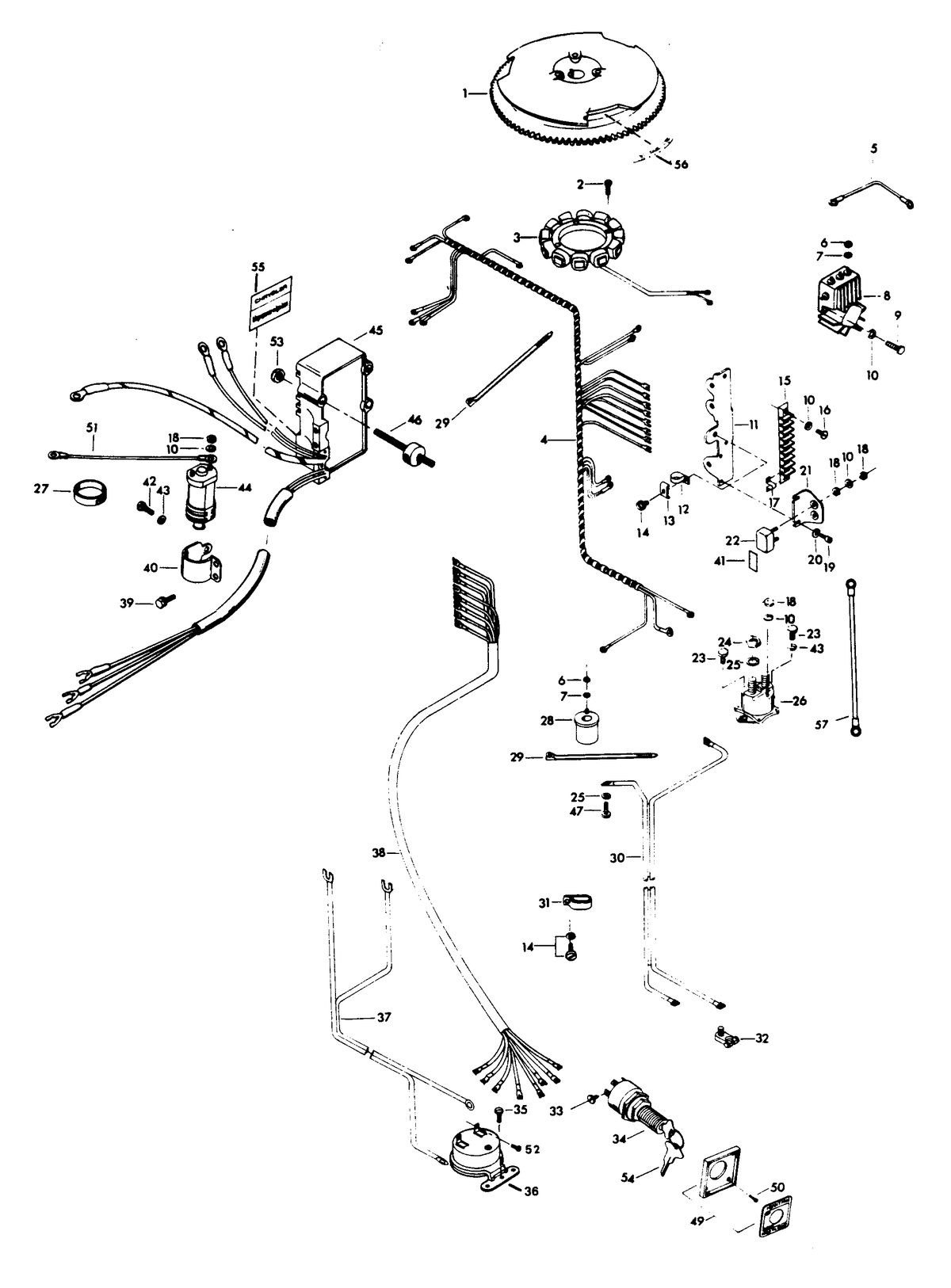 CHRYSLER 70 H.P. SKIER ELECTRICAL COMPONENTS