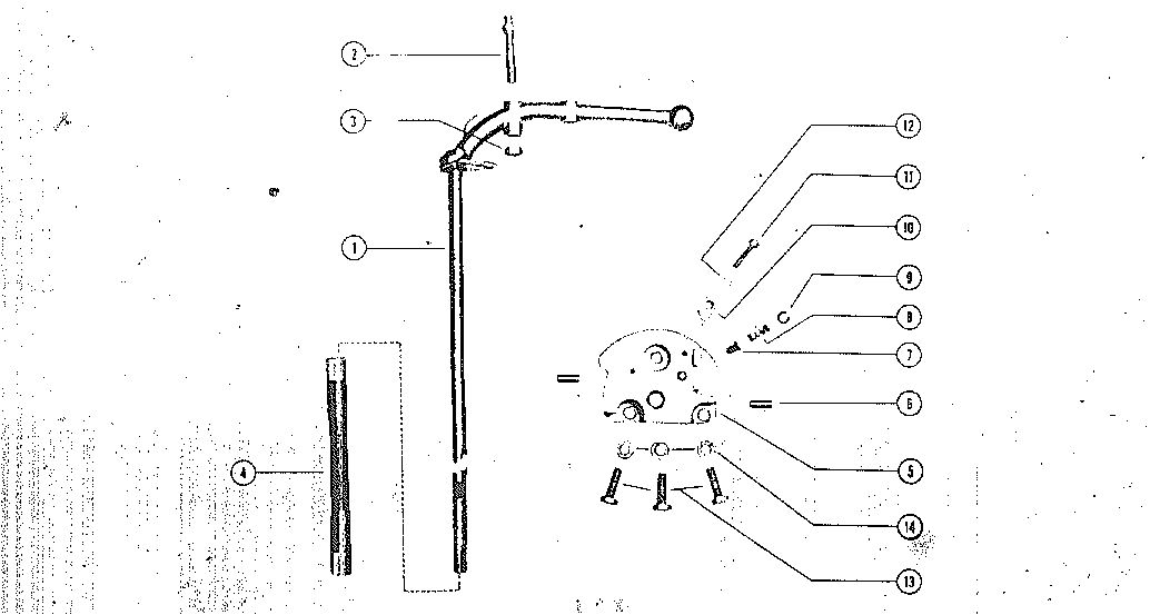 MARK MARK 30 SHIFT CONTROL LEVER ASSEMBLY