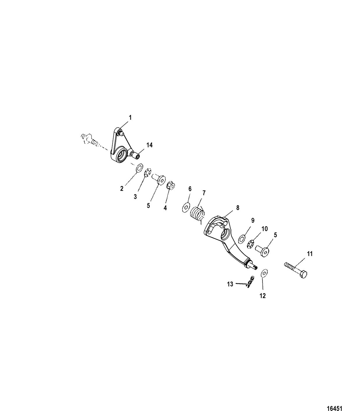 MERCURY/MARINER 115 EFI (4-STROKE) Throttle Lever and Linkage