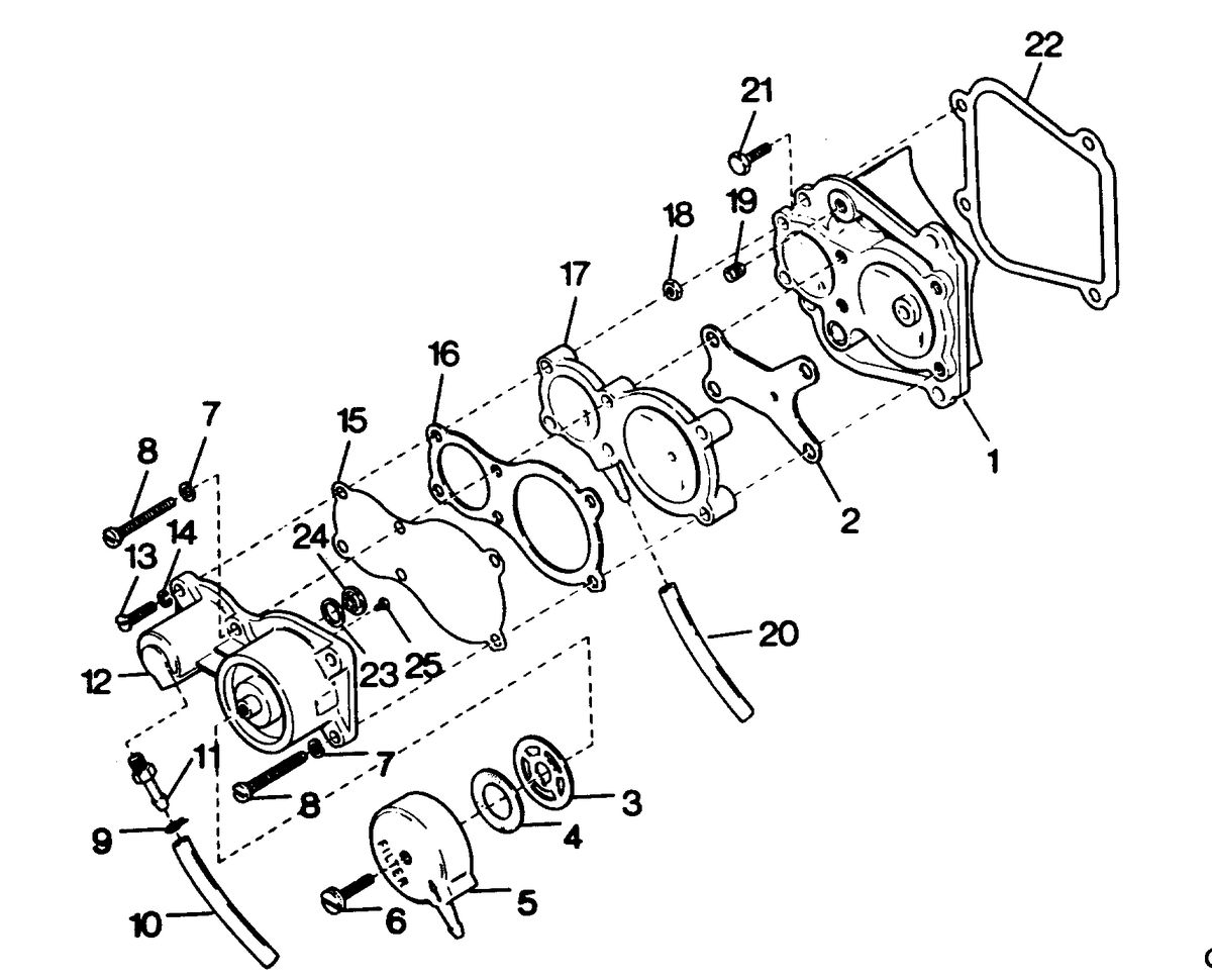 FORCE FORCE 1987 50 H.P. FUEL PUMP