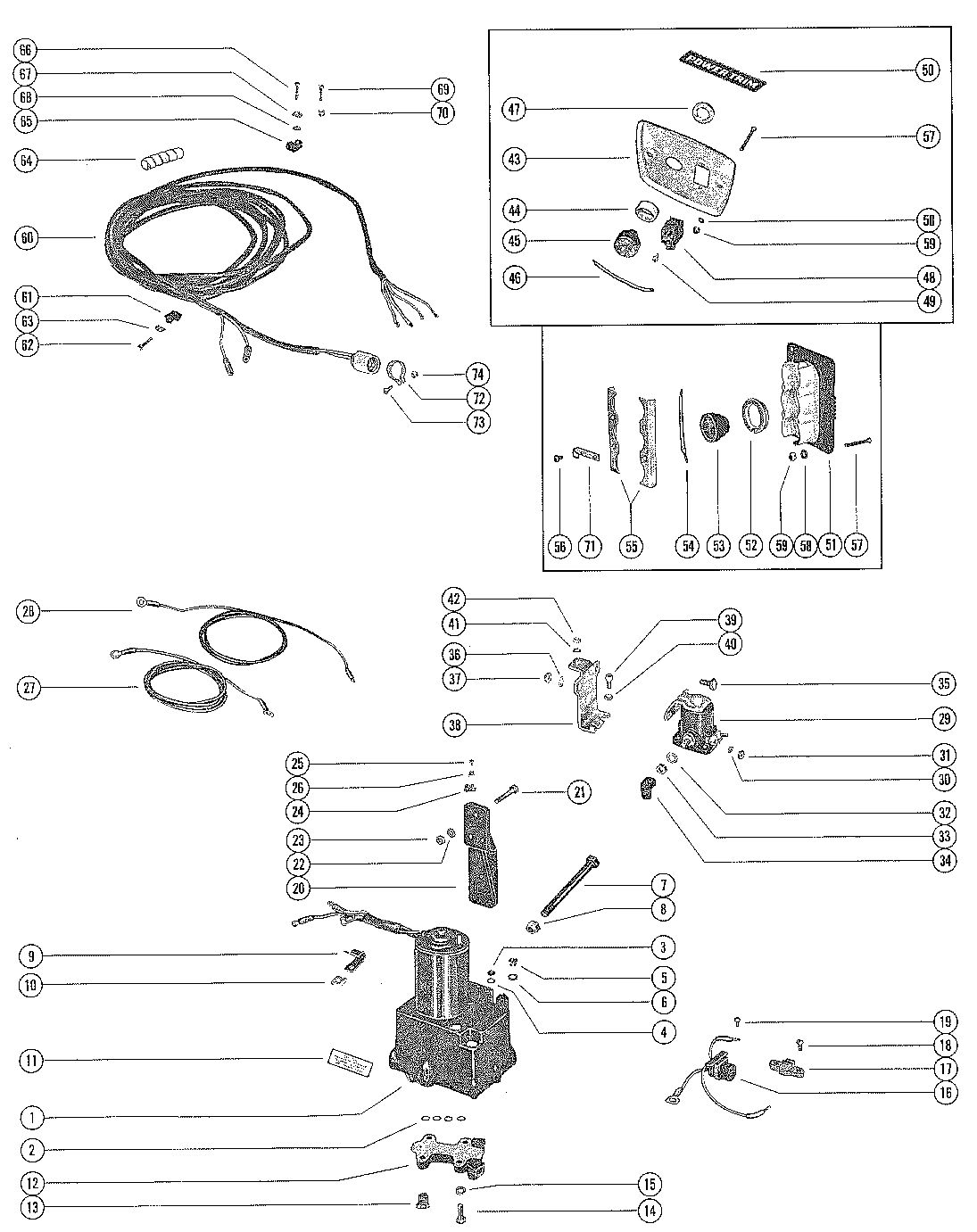 MERCRUISER K20-140-160 STERN DRIVE HYDRAULIC PUMP AND CONTROL PANEL (POWER TILT AND POWER TRIM)