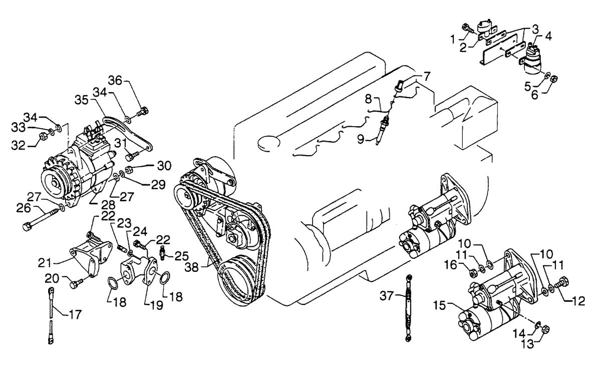 MERCRUISER HINO DIESEL 310 H.P. W06DTA-EAEB ELECTRICAL PARTS