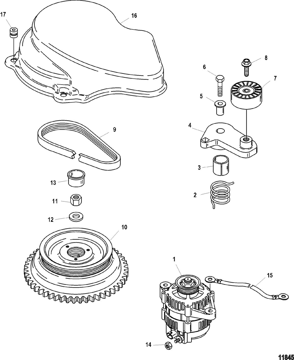 RACE OUTBOARD PARTS MANUAL 300X (3.0L EFI) PRO MAX Flywheel/Alternator