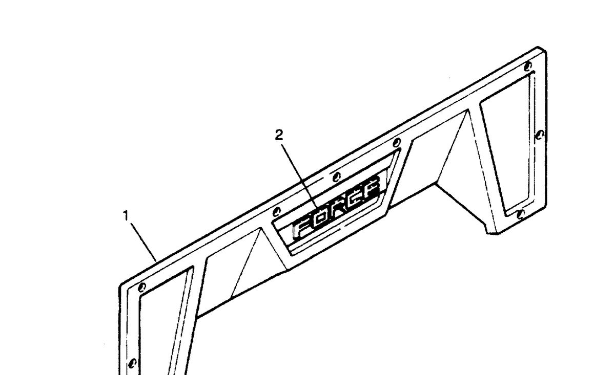 FORCE FORCE 1990 120 H.P. "B" MODEL L-DRIVE TRANSOM SHIELD