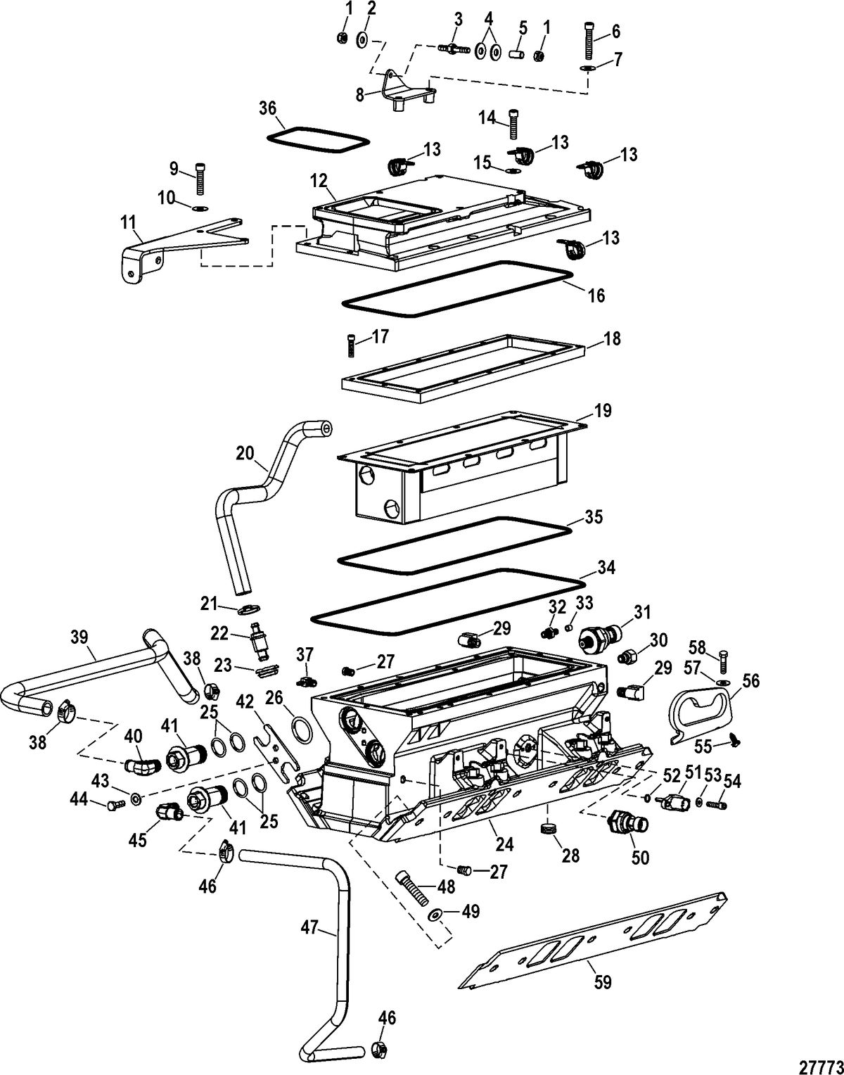 RACE STERNDRIVE 662/700 SCI Intake Components(Intercooler And Manifold)