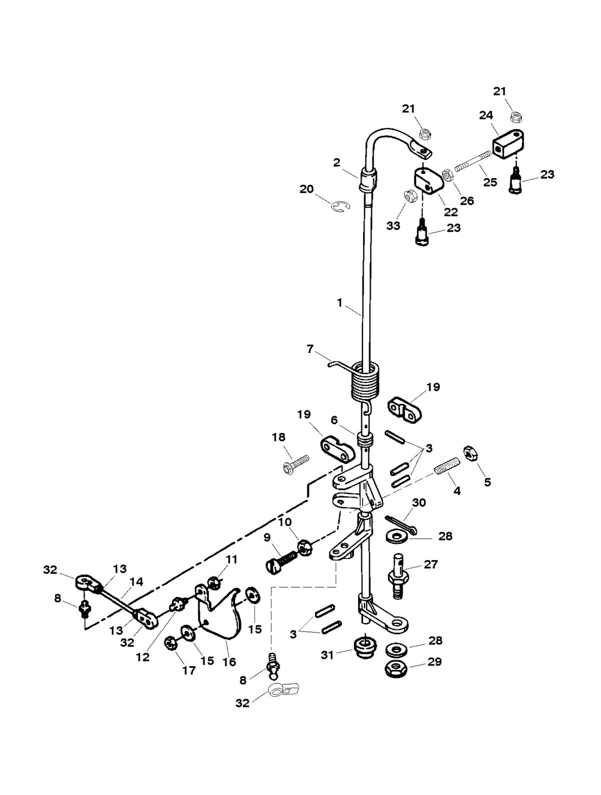 SPORTJET SPORT JET 120 XR2 TOWERSHAFT AND THROTTLE LINKAGE