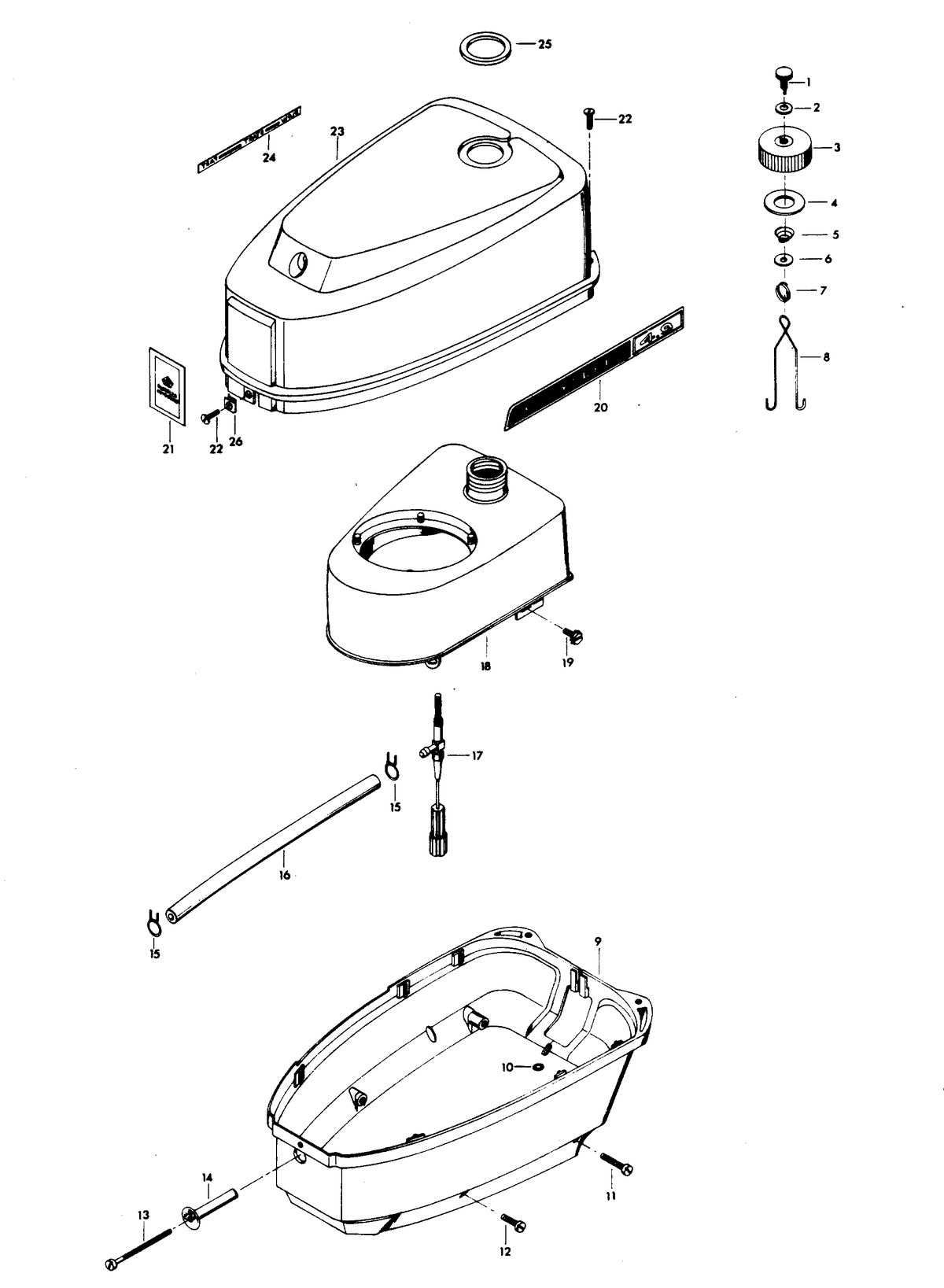 CHRYSLER 4.9 H.P. ENGINE COVER