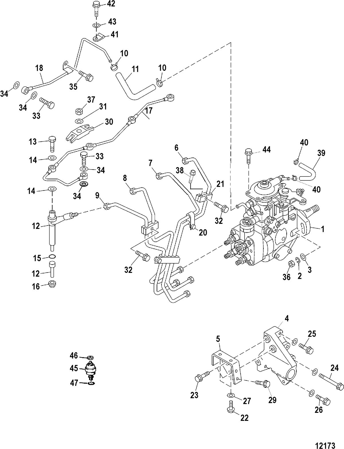 MERCRUISER CUMMINS/MERCRUSER DIESEL 1.7L-120 Fuel Injection System