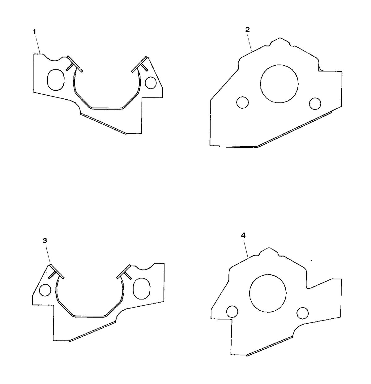 RACE STERNDRIVE HP 500 BULLDOG (540 CID) MOUNT PLATES-ENGINE