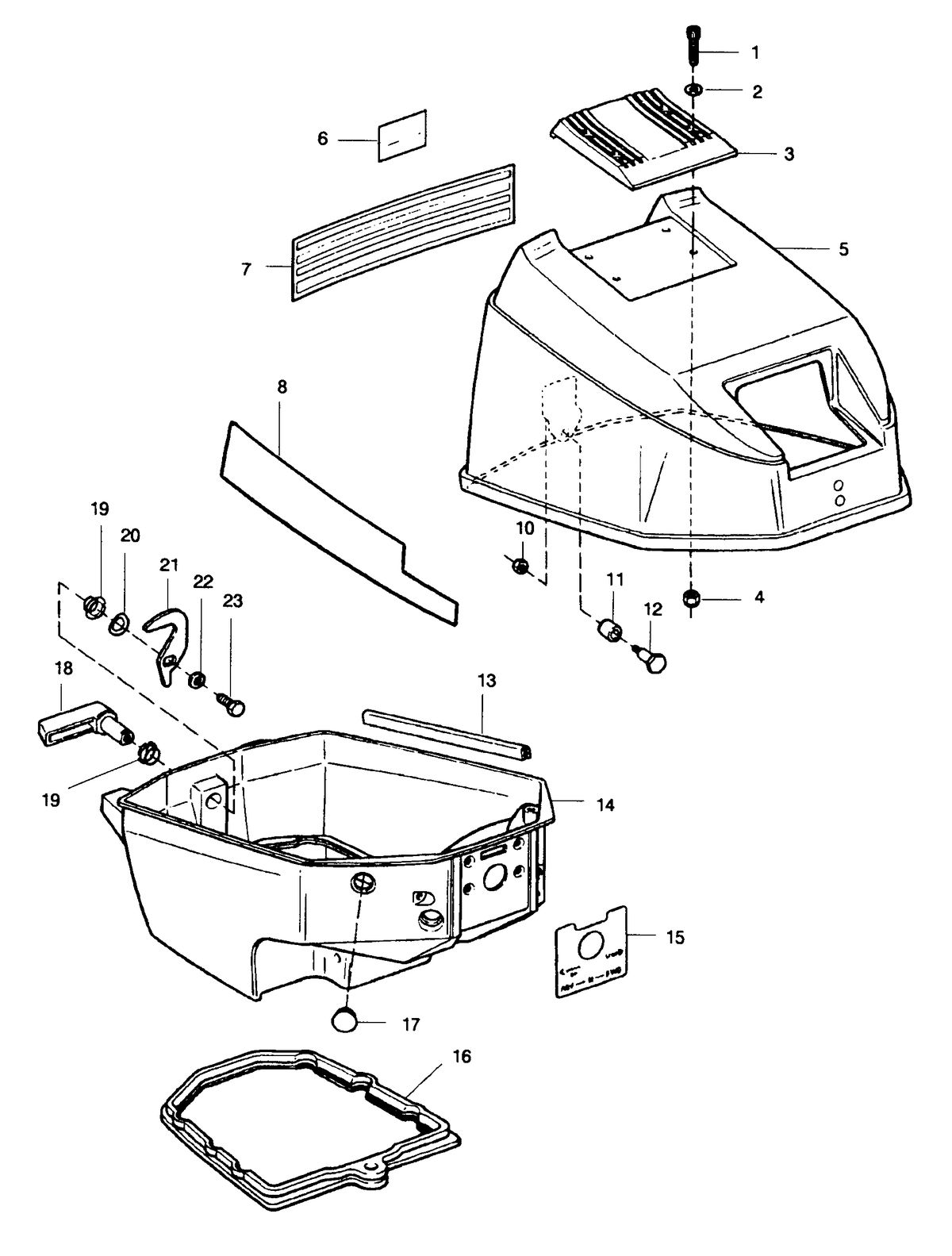 SEARS SEARS 15 H.P. ENGINE COVER AND SUPPORT PLATE