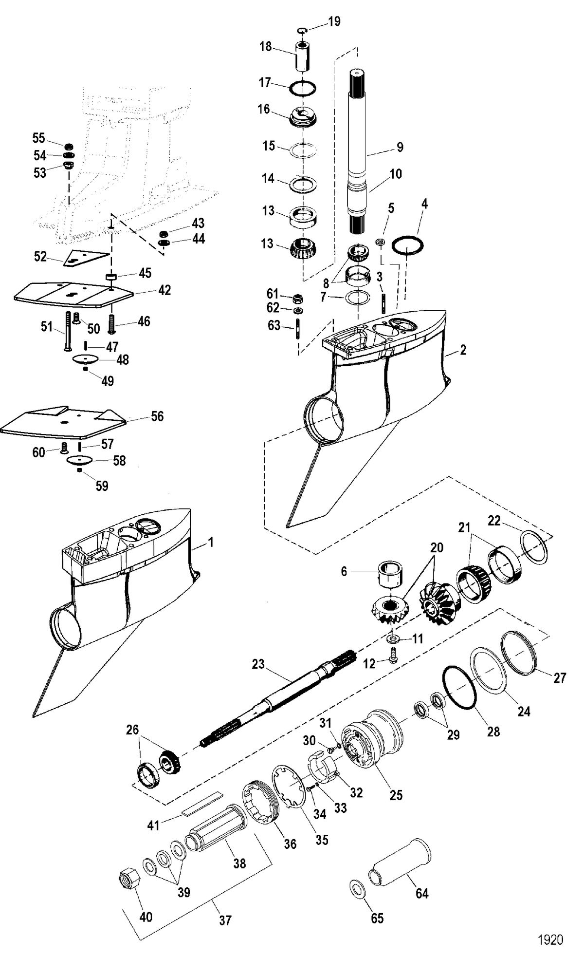 MERCRUISER BRAVO-I XR/XZ STERNDRIVE AND TRANSOM ASSEMBLY Gear Housing(Bravo One XR Sportmaster)