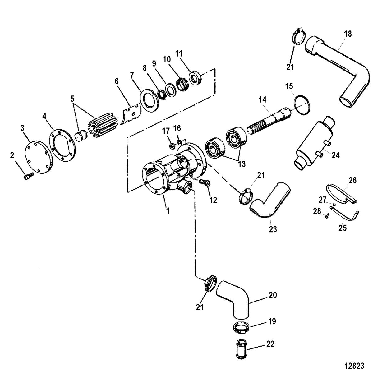 MERCRUISER CUMMINS/MERCRUSER DIESEL4.2L/300 Seawater Pump