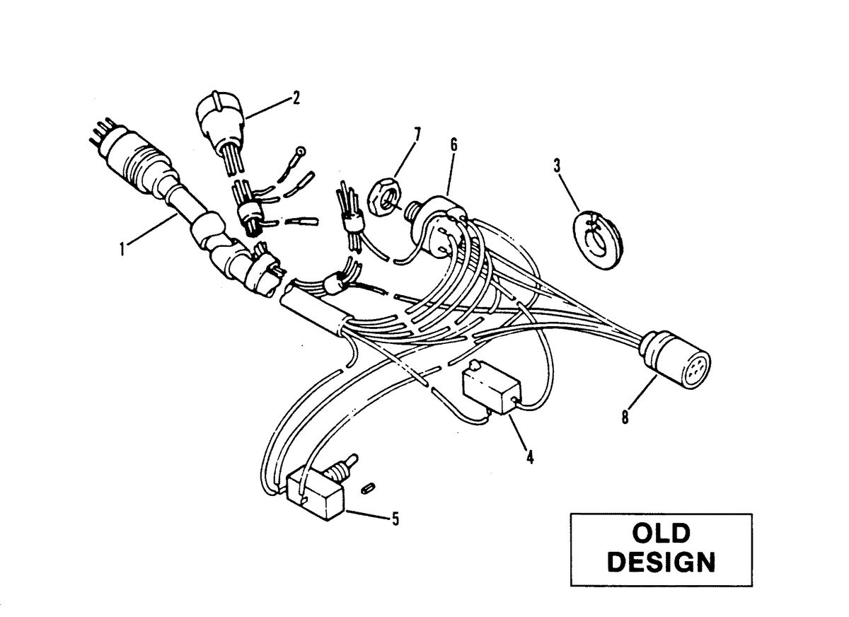 RACE OUTBOARD 2.4 L (CARB) TRIM HARNESS ASSEMBLY OLD DESIGN