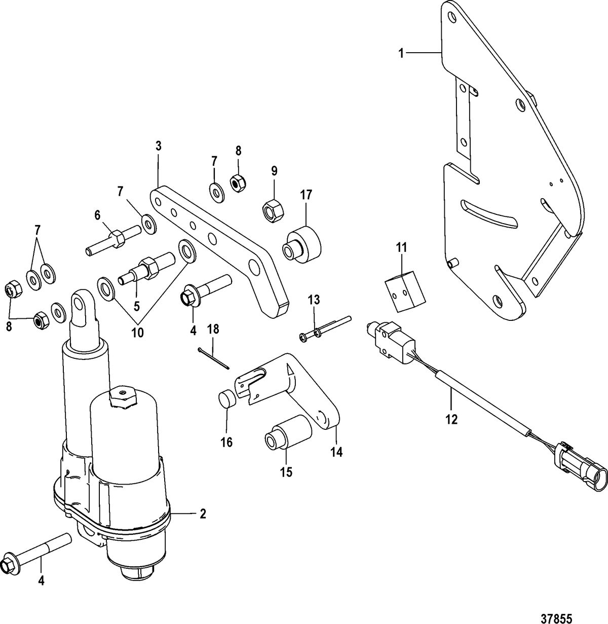 RACE STERNDRIVE 520 HP Shift Actuator, Digital Throttle and Shift