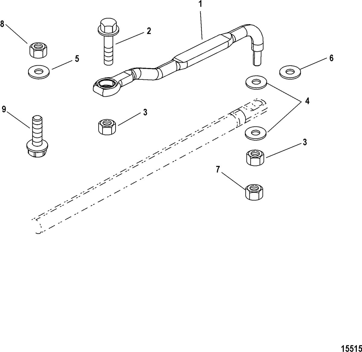 ACCESSORIES STEERING SYSTEMS AND COMPONENTS Link Rod Kit-Steering(889454A01 and 92876A10)