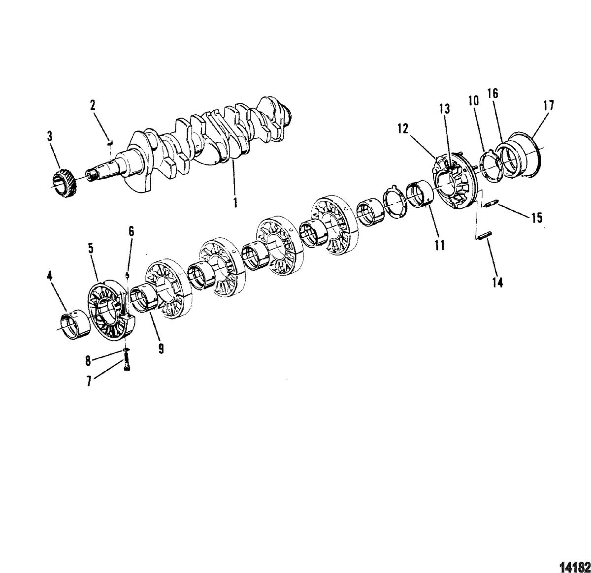 MERCRUISER CUMMINS/MERCRUISER DIESEL 3.0L/150 3.6L/180 Crankshaft