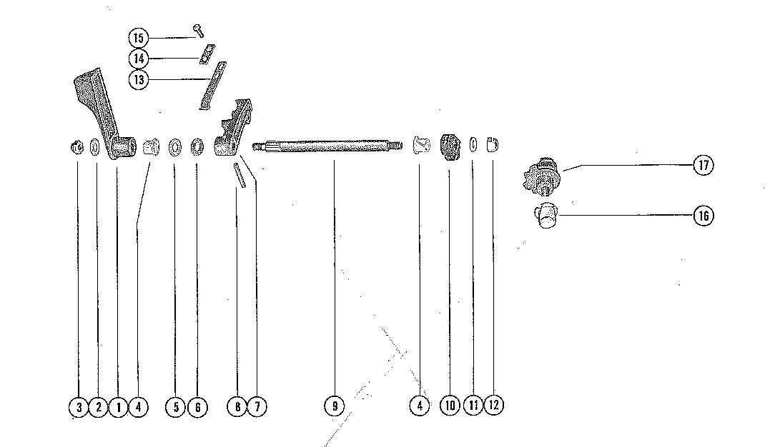MERCURY MERC 75 SHIFT CONTROL LINKAGE