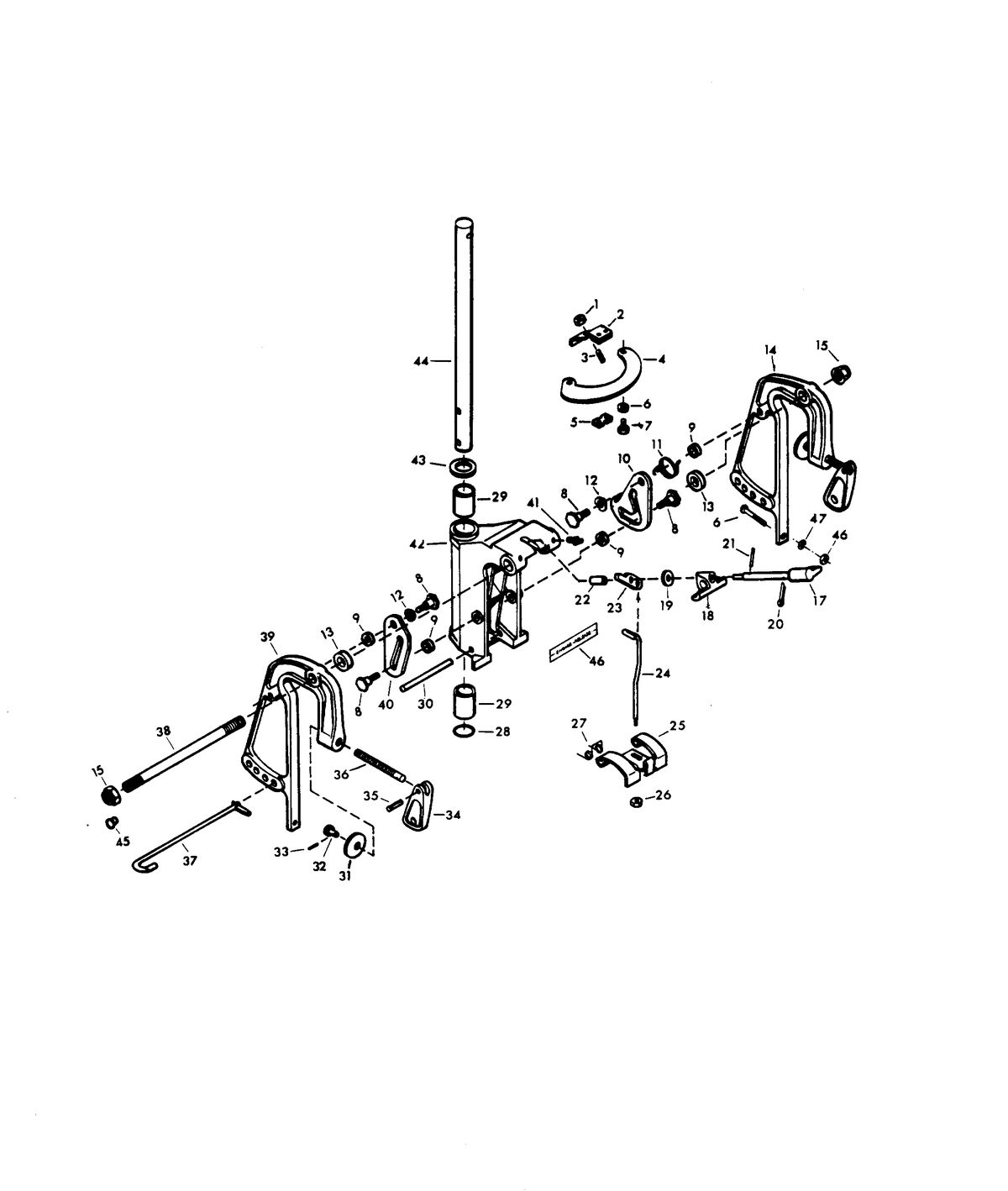 CHRYSLER 20 H.P. SWIVEL BRACKET GROUP