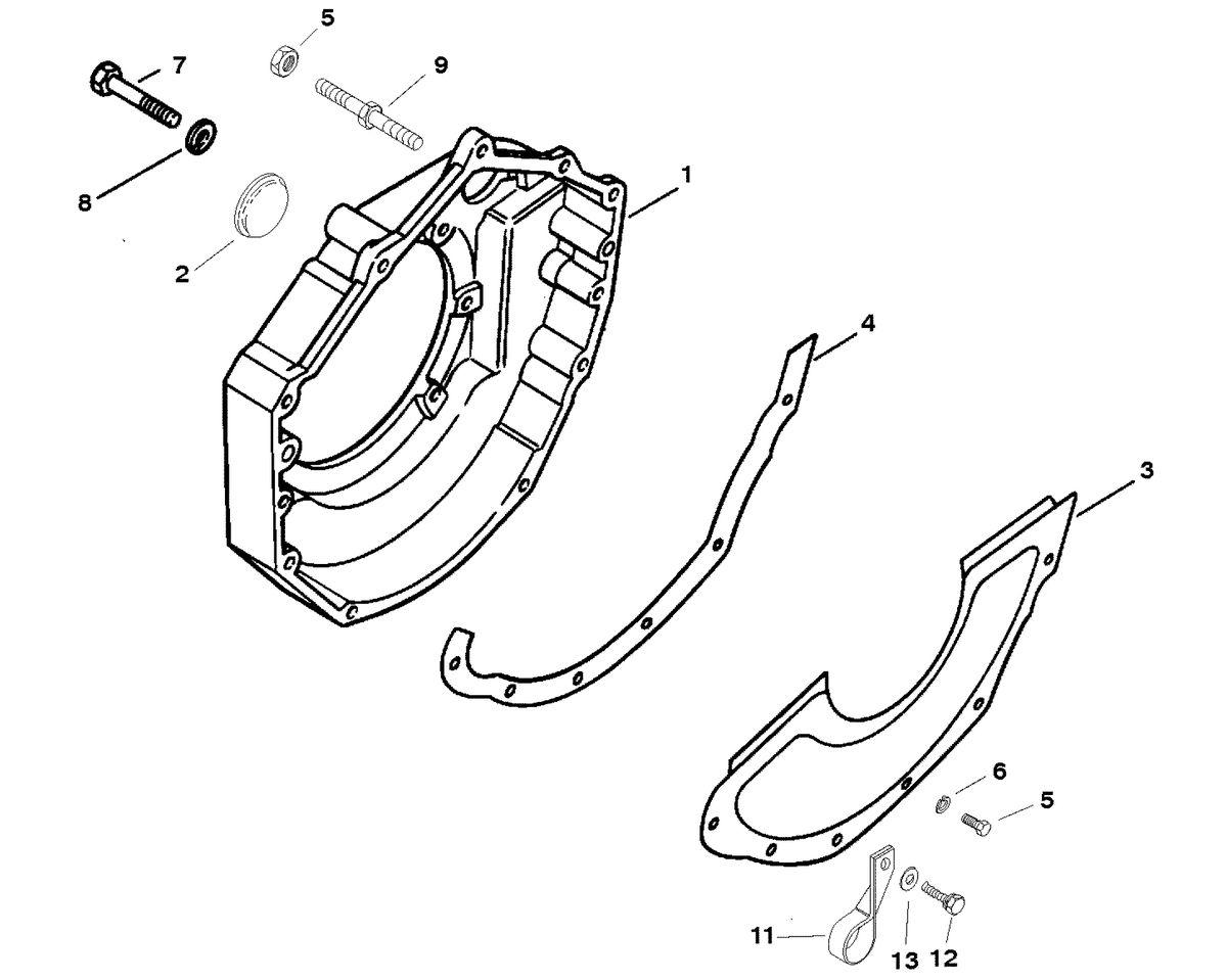 MERCRUISER 5.7L INBOARD ENGINE FLYWHEEL HOUSING