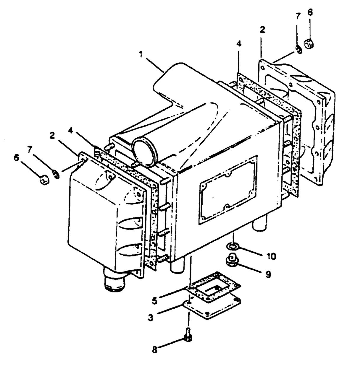 MERCRUISER HINO DIESEL 210 H.P. INTERCOOLER ASSEMBLY