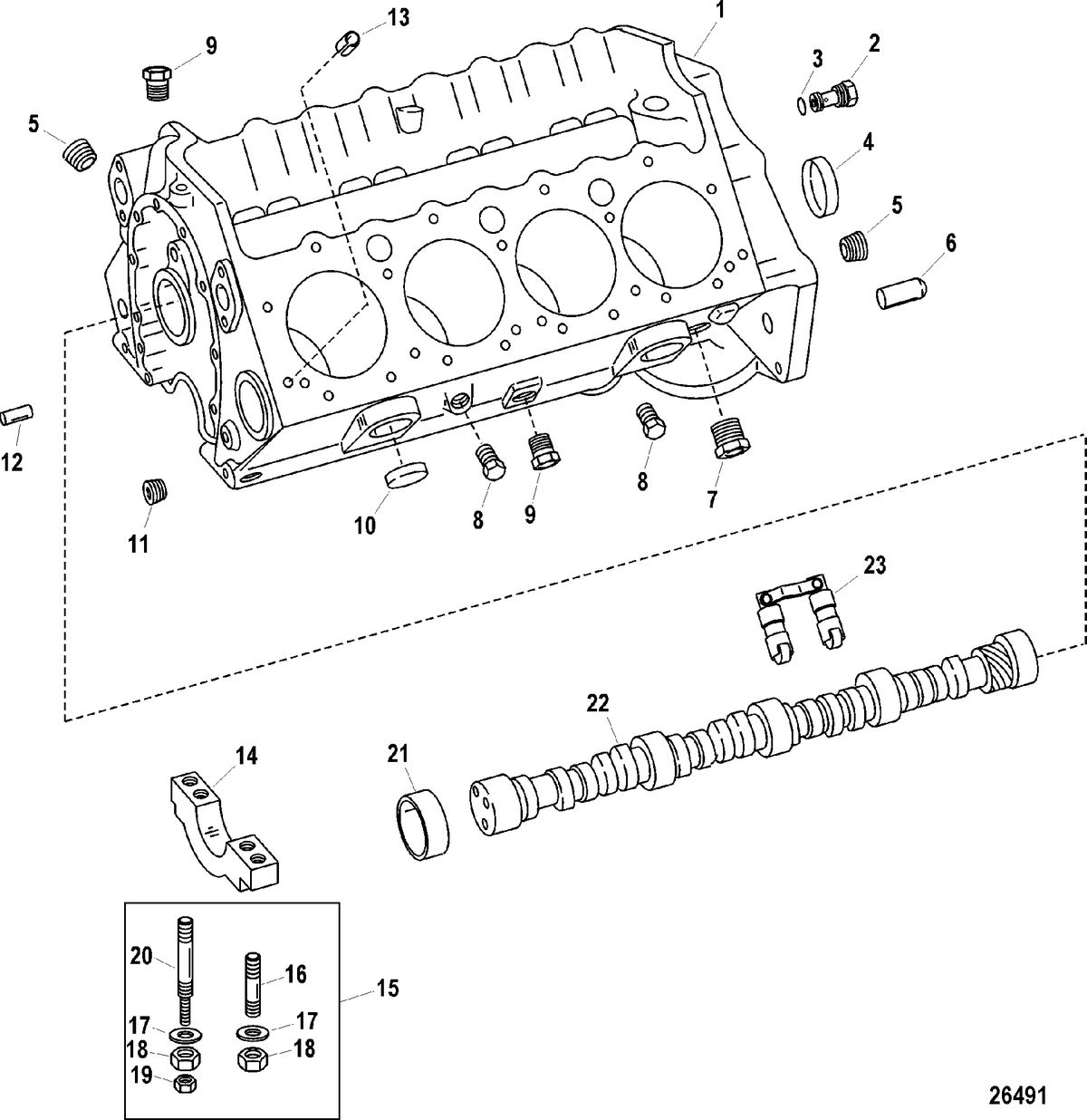 RACE STERNDRIVE 900 SC Cylinder Block And Camshaft