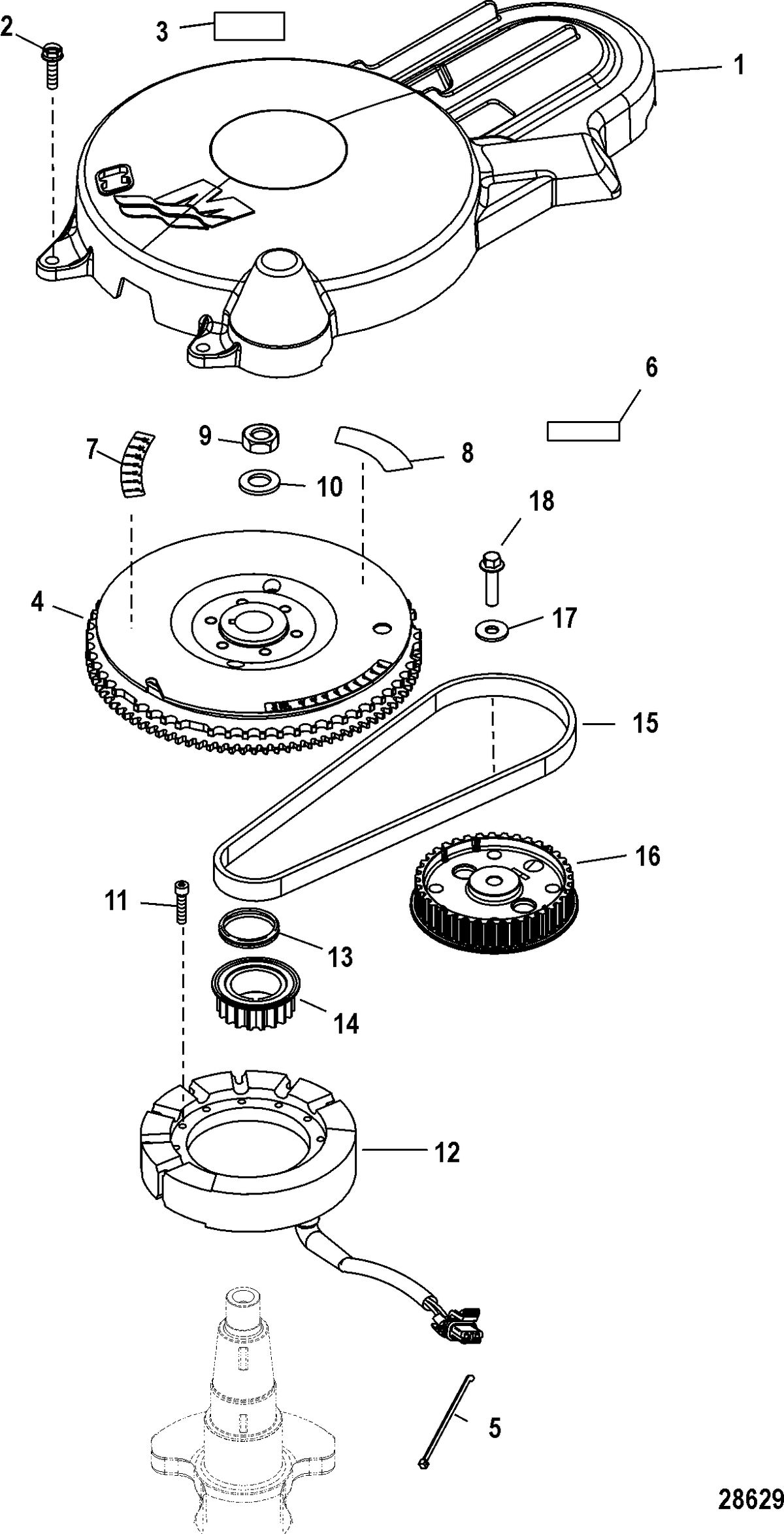 RACE OUTBOARD FORMULA 60 - 4 CYLINDER  4-STROKE Flywheel