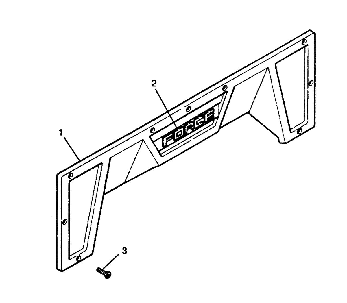 FORCE FORCE 1991 120 H.P "B" MODEL L-DRIVE TRANSOM SHIELD