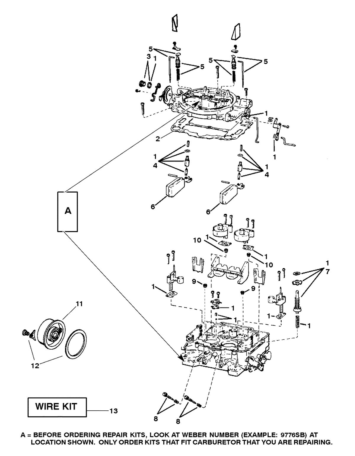 MERCRUISER MIE 5.7L INBOARD CARBURETOR (WEBER)