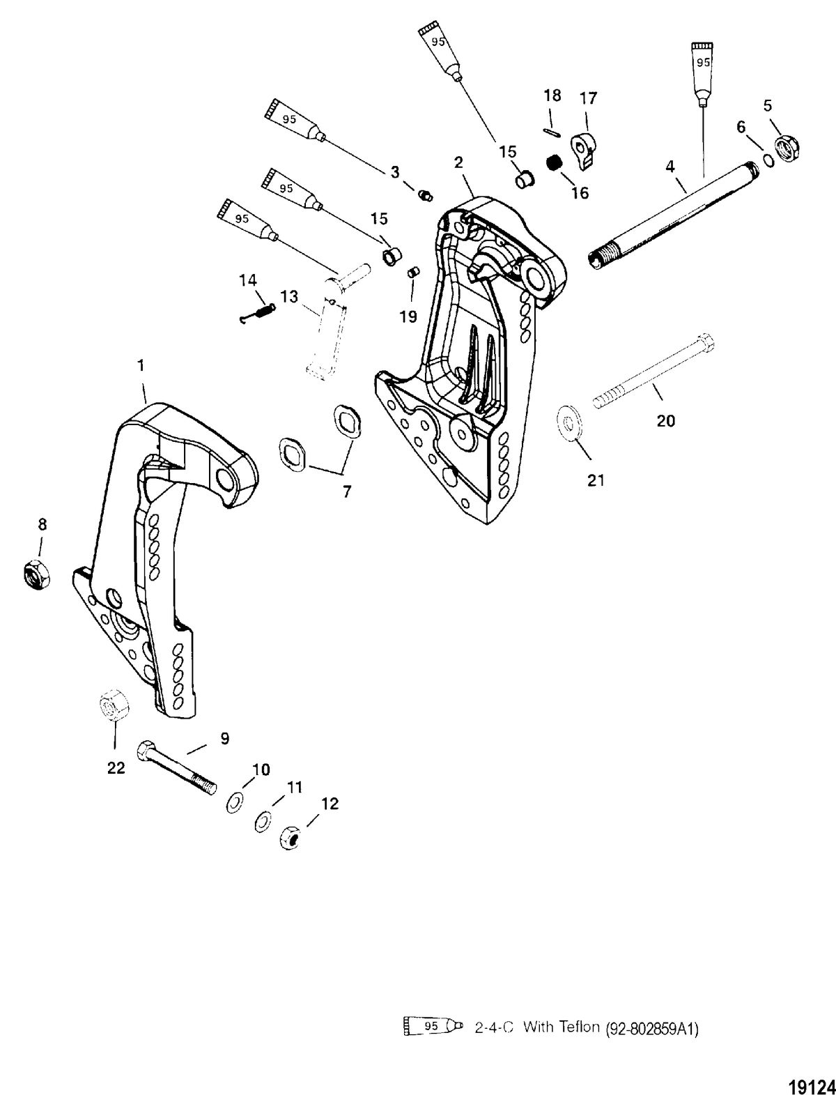 MERCURY/MARINER 225/250 3.0L EFI Transom Brackets