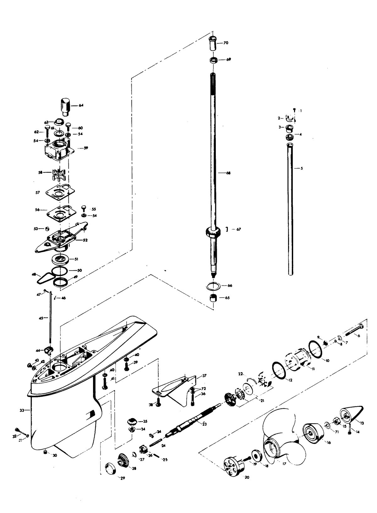 CHRYSLER 115 H.P. GEAR HOUSING