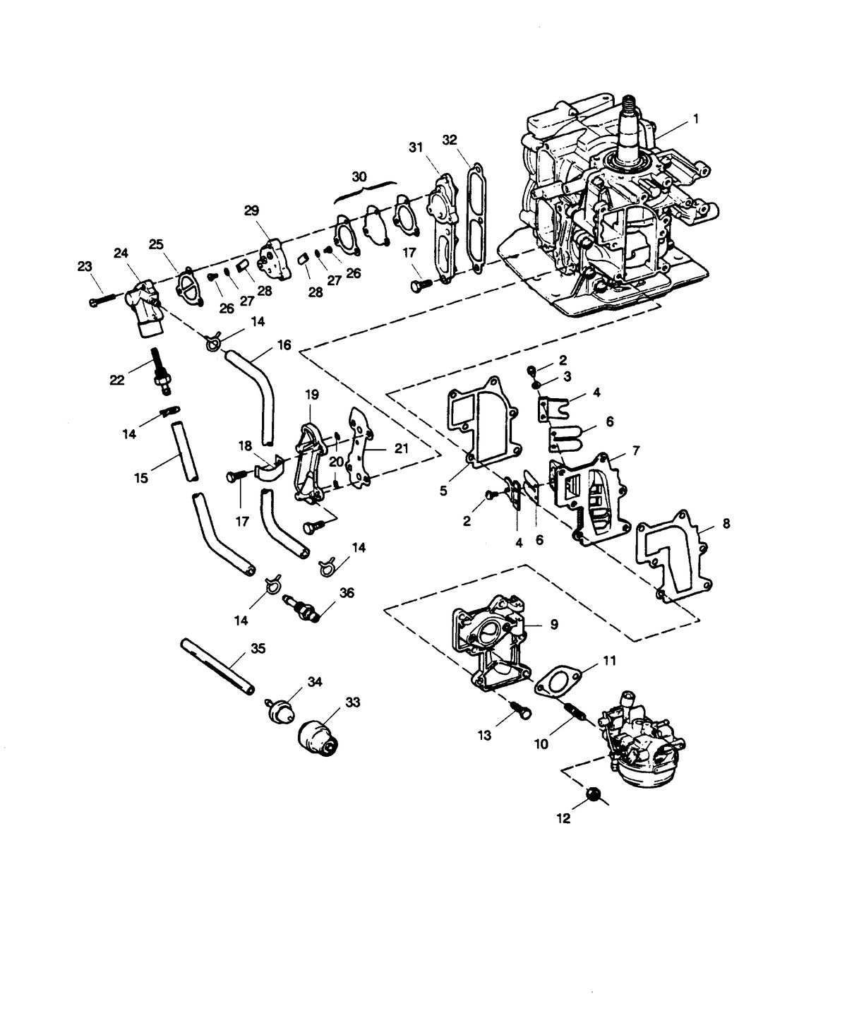 SEARS SEARS 7.5 H.P. FUEL INTAKE AND RECIRCULATION SYSTEM
