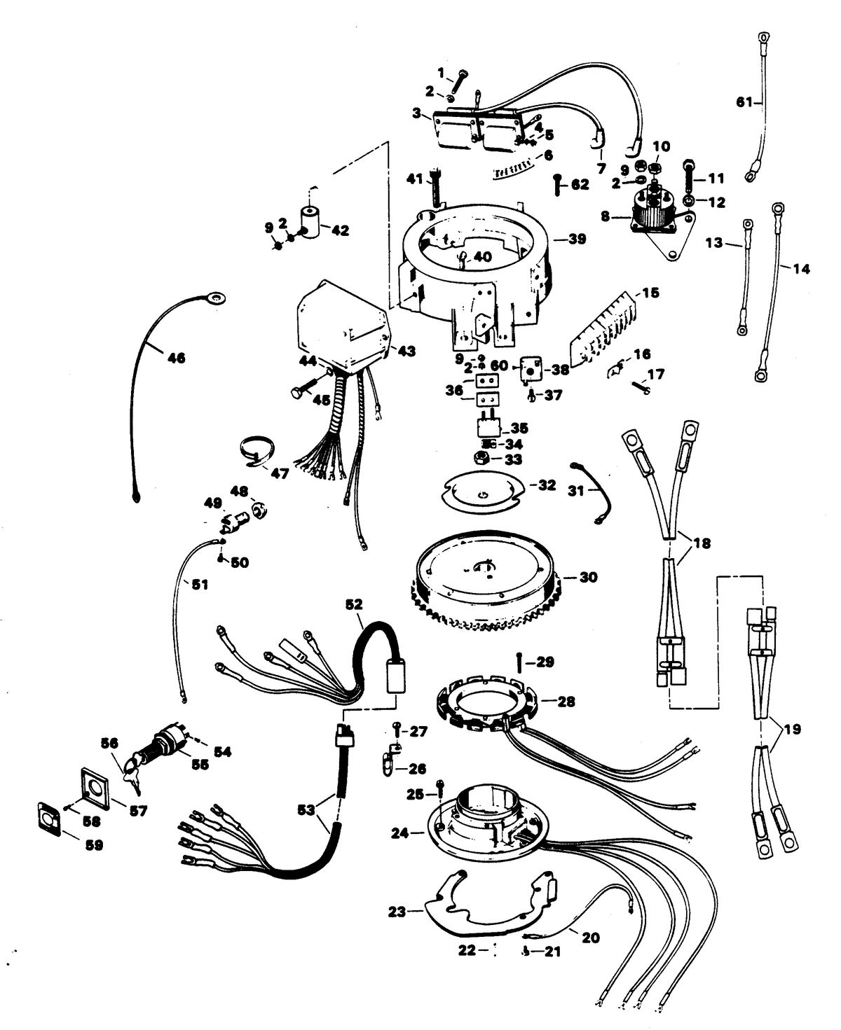 CHRYSLER 9.9 H.P. SAILOR ELECTRICAL COMPONENTS