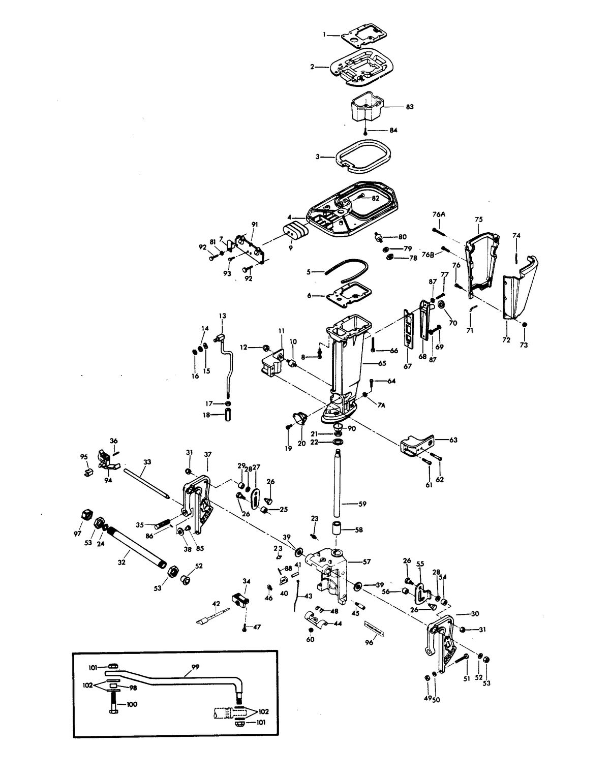 CHRYSLER 45 H.P MOTOR LEG