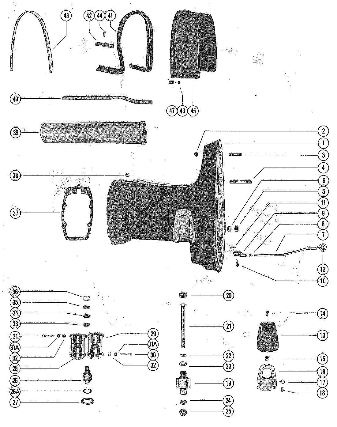 MERCURY MERC 50 DRIVE SHAFT HOUSING ASSEMBLY