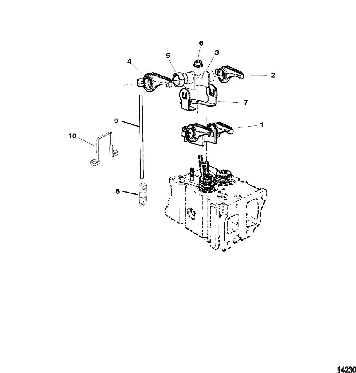 MERCRUISER CUMMINS/MERCRUSER DIESEL (2.8L/165) (4.2L/250) Rocker Arm And Lifters