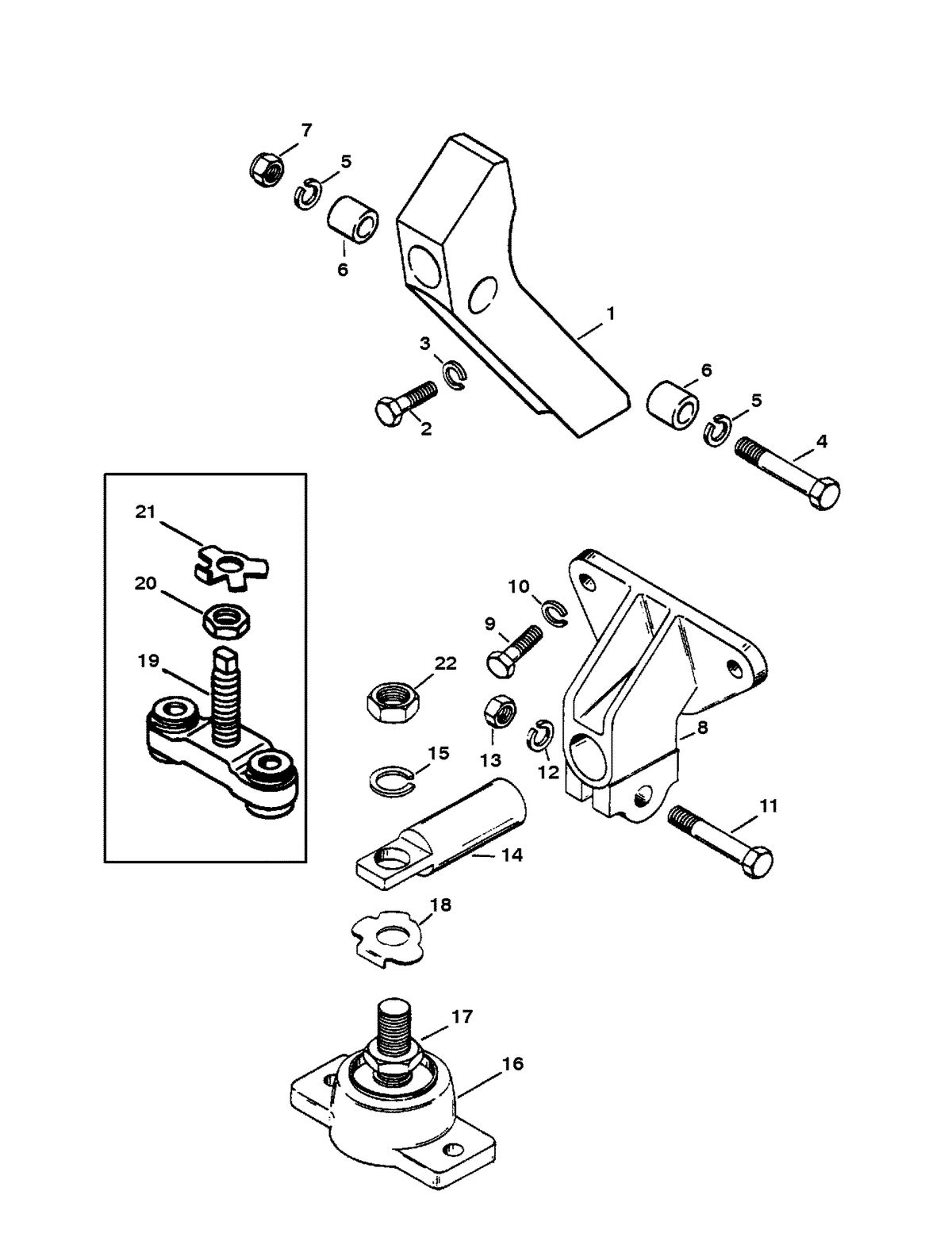 MERCRUISER 5.7L INBOARD ENGINE TRANSMISSION AND ENGINE MOUNTING (V-DRIVE)