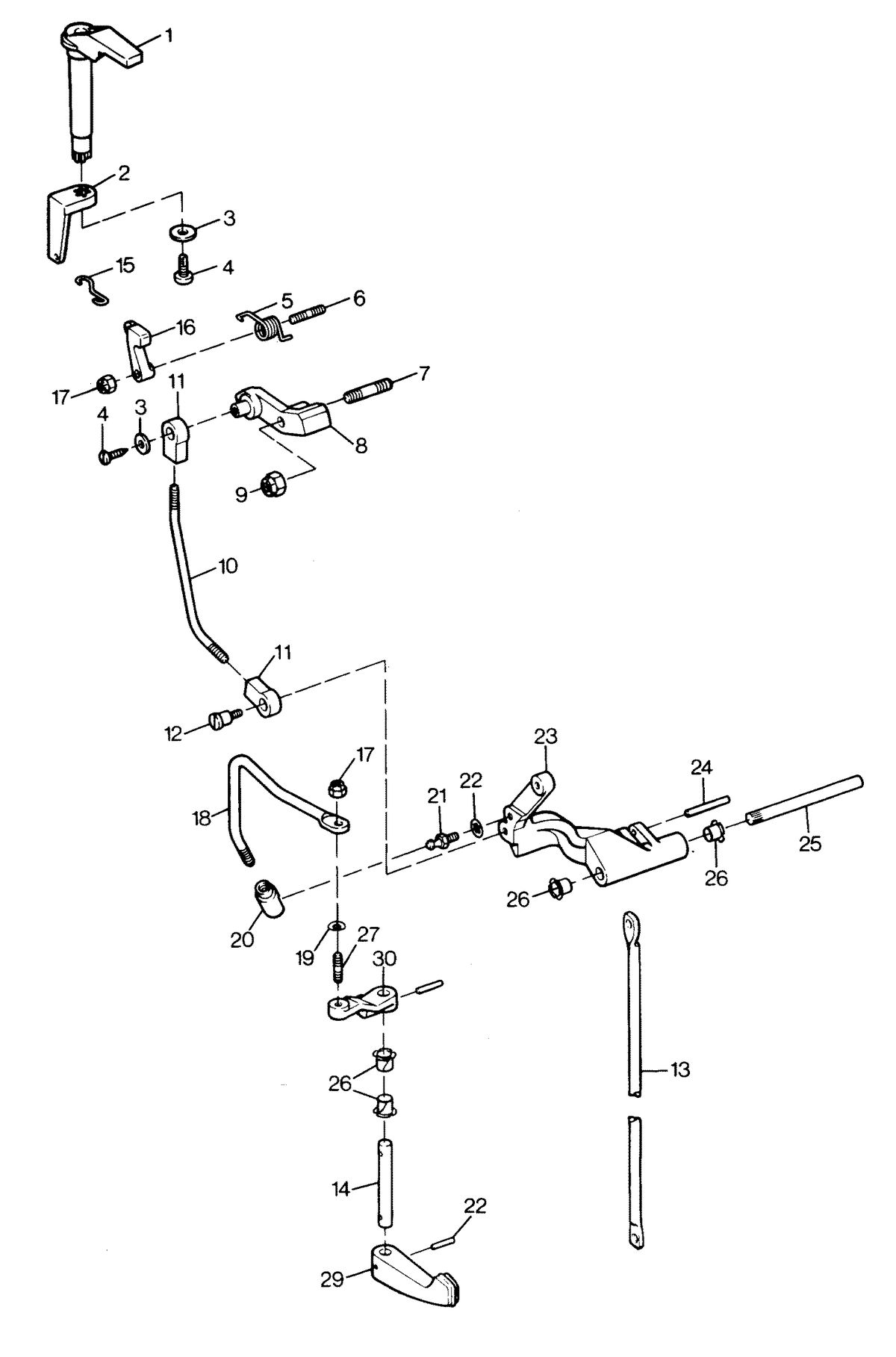 SEARS SEARS 9.9.H.P. SHIFT LINKAGE