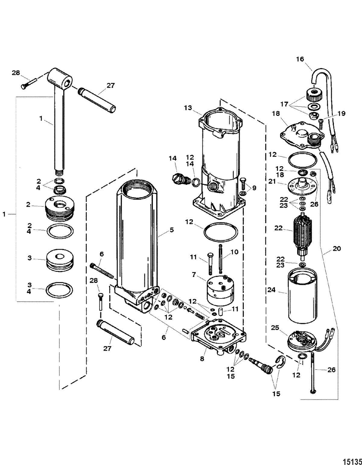 ACCESSORIES TRIM / TILT / LIFT SYSTEMS AND COMPONENTS Power Trim, Eaton Motor(19217A6 / 19217A7)