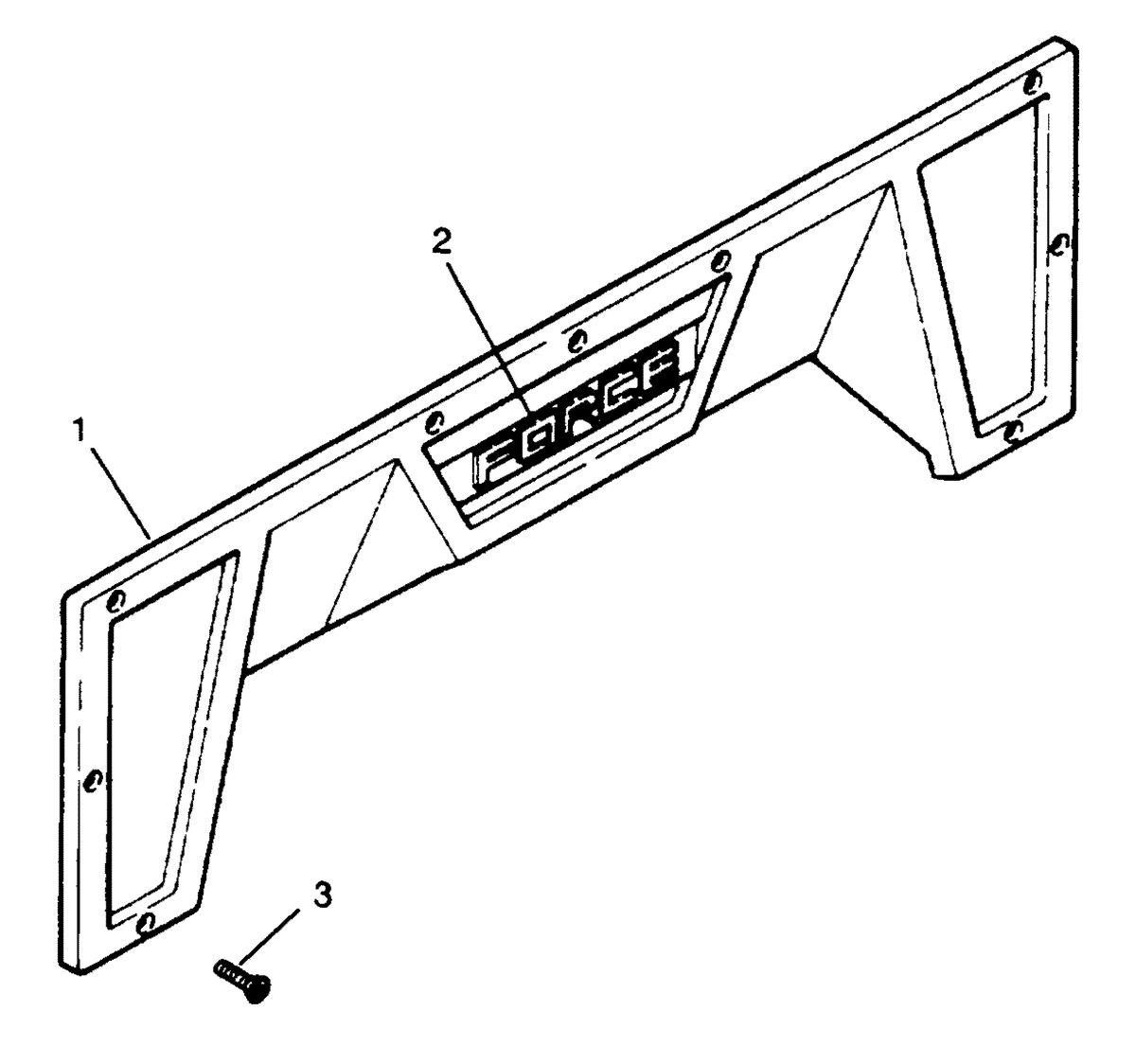 FORCE FORCE 1990 120 H.P. "C" MODELS L-DRIVE TRANSOM SHIELD
