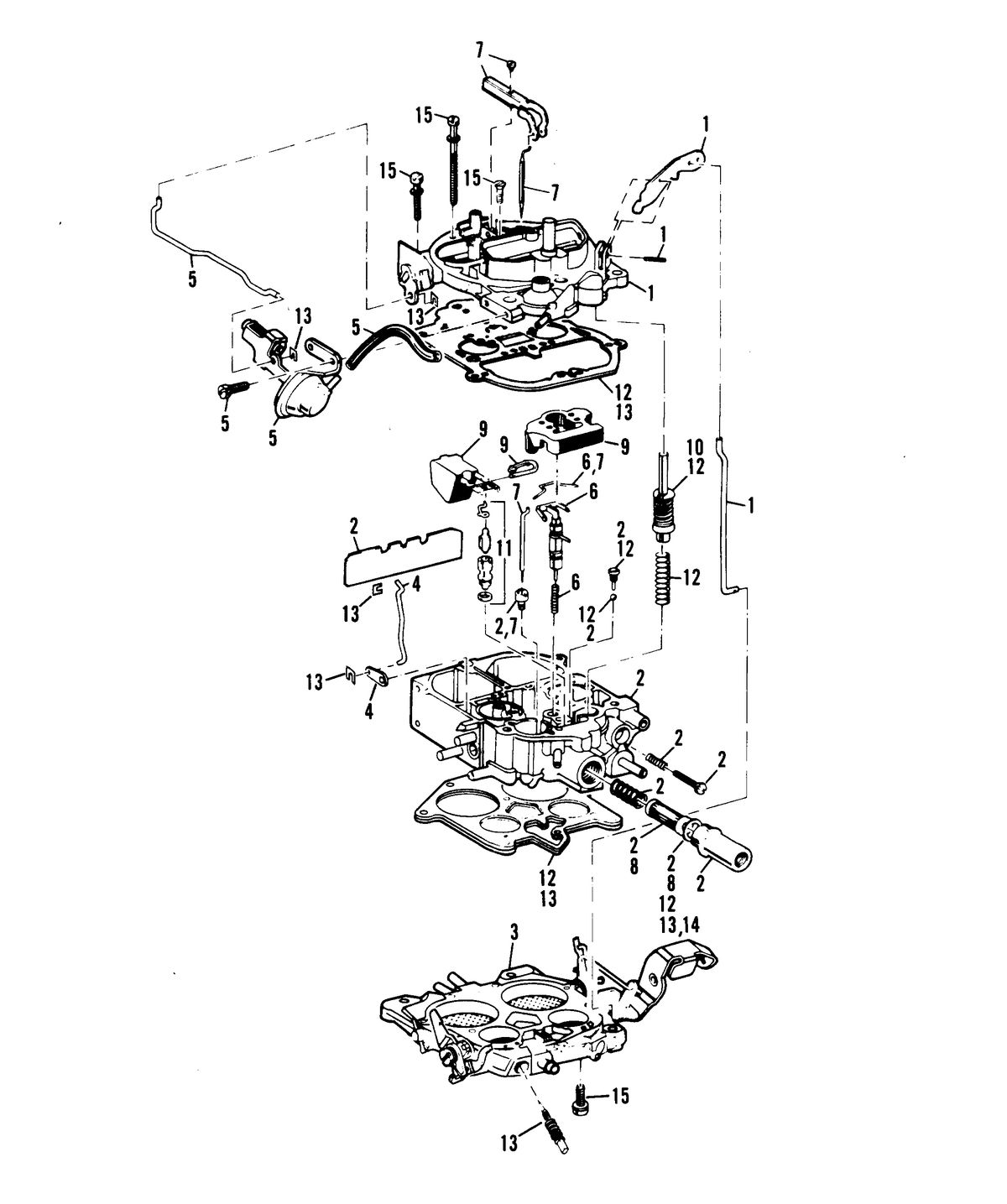 MERCRUISER 5.7 LITRE COMPETITION SKI ENGINE CARBURETOR