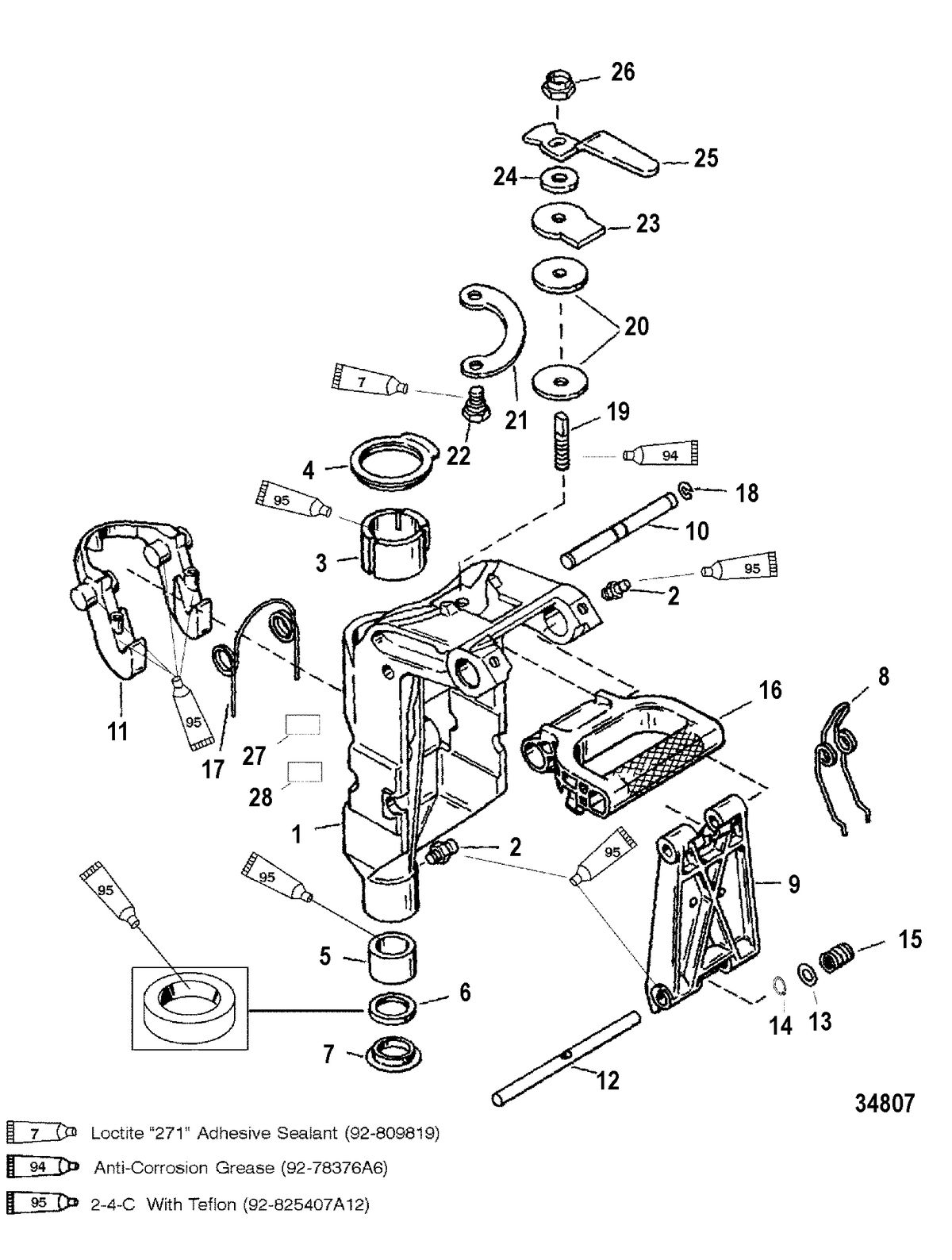 MERCURY/MARINER 8 BODENSEE 4-STROKE Swivel Bracket