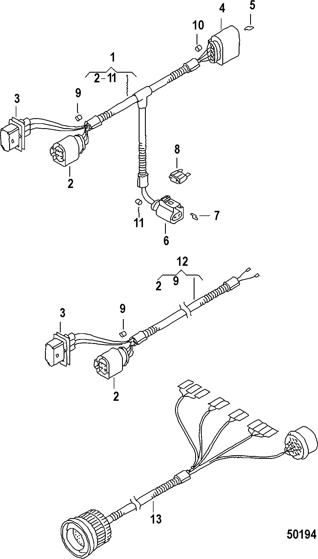 MERCRUISER VW TDI 3.0L WIRING SETS